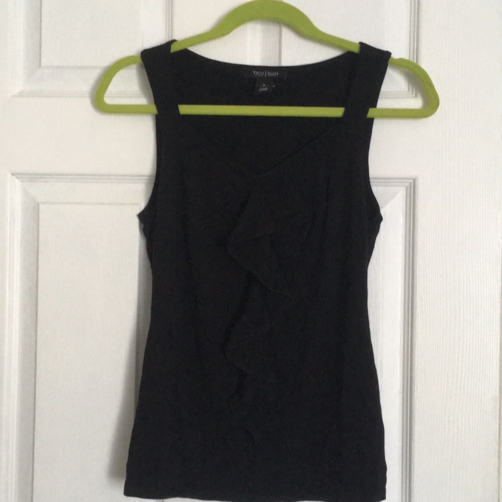 Ruffled White House Black Top